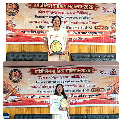 दार्जिलिंग साहित्य महोत्सव में हिंदी विश्वविद्यालय की 2 शोधार्थियों को शीलभद्र सम्मान