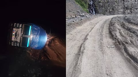 
एक सप्ताह में उखड़ी NH-102A की नई सड़क