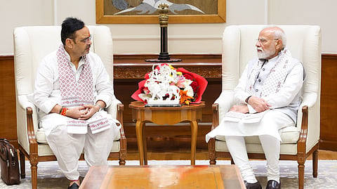 नई दिल्ली में PM नरेंद्र मोदी से भेंट करते CM भजनलाल शर्मा