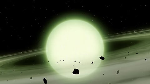 Scientists have discovered a white dwarf star with a green-hued glow