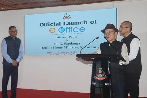 मिजोरम पुलिस मुख्यालय में ई-ऑफिस प्रणाली शुरू