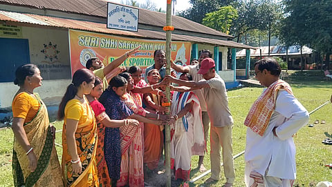 मंगलबाड़ी बस्ती में 38वीं काली पूजा की तैयारी शुरू