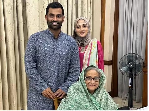 तमीम इकबाल और बांग्लादेश की प्रधानमंत्री शेख हसीना
