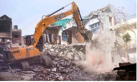 नूंह हिंसा के बाद बुलडोजर एक्शन