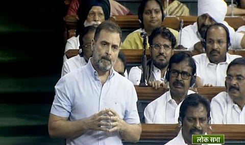 लोकसभा में कांग्रेस सांसद राहुल गांधी