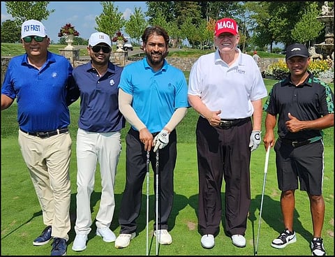 Dhoni Plays Golf With Trump :  माही ने डोनाल्ड ट्रम्प के साथ खेला गोल्फ