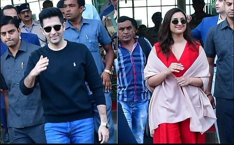 Parineeti Chopra-Raghav Chadha Wedding : एयरपोर्ट पर रघनीति का Grand Welcome !