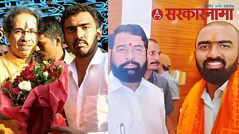 Rahul Palande with Uddhav Thackeray and Eknath Shinde
