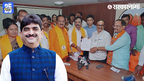 Leader of Opposition Ambadas Danve enters BJP’s city office in Aurangabad during a Mahayuti protest, sparking political backlash from MLA Sanjay Kenekar.