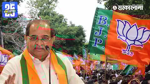 Minister Radhakrishna Vikhe Patil addressing media, asserting that no political party can match the strength of BJP in the current landscape.

