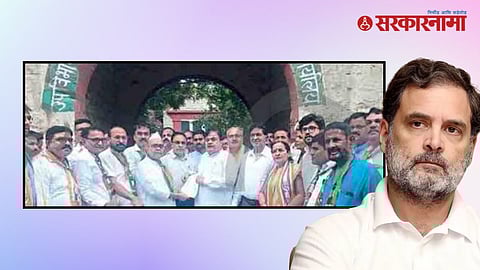 Congress delegation at Amalner