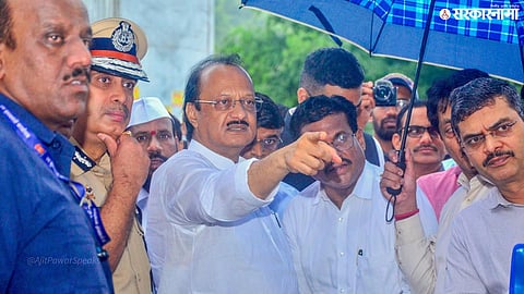 jit Pawar seen interacting with locals during his unexpected early morning visit to Hinjawadi.