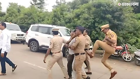 DSP Anant Kulkarni faces action after Maharashtra Human Rights Commission notice for assaulting protester in Jalna.