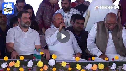 Lalu Prasad Yadav with Rahul Gandhi and Tejashwi Yadav at the voter adhikar rally ahead of Bihar Assembly Elections 2025.