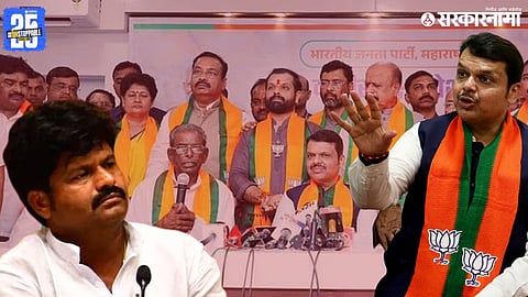 Anna Dange, Devendra Fadnavis and Gopichand Padalkar 