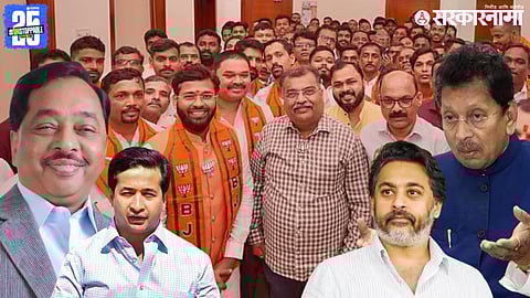 Vishal Parab rejoins BJP And Ravindra Chavan Narayan Rane, Nitesh Rane, Nilesh Rane And Deepak Kesarkar