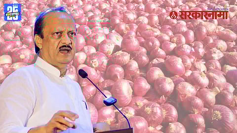 Ajit Pawar onion garland attack