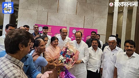Ajit Pawar meets ncp Leader Usha Waghere and Shivsena UBT leader Sanjog Waghere