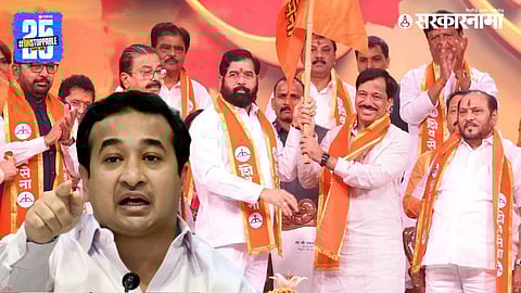 Rajan Teli alleging Nitesh Rane’s involvement in the Sindhudurg District Bank loan scam.