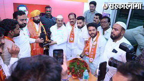 Eknath Shinde Visit Babanrao Awtade's office