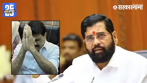 MLA Prakash Surve seen apologizing with folded hands after his controversial comment about the Marathi language caused outrage.