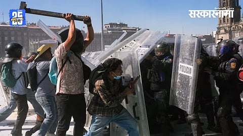 Young Gen-Z protesters gather in Mexico City