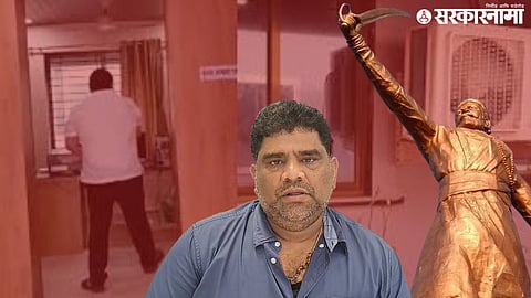 Statue Of Chhatrapati Shivaji statue at Rajkot in Malvan And Vaibhav Naik 