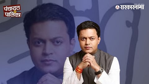 Congress leader Amit Deshmukh meeting party candidates after the Nilanga Municipal Election was postponed, alleging BJP influenced the commission due to public opposition.