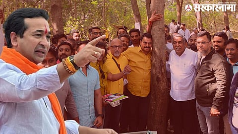 Protest Agaist Nashik Tapovan tree Cutting for Kumbh Mela, Nitesh Rane