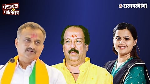 Winning candidates celebrate after Beed municipal election results, as BJP and NCP secure key victories across Ambajogai, Georai, Parli and Dharur municipalities.