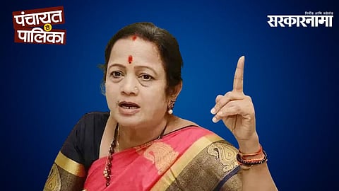 Shiv Sena (UBT) leader Kishori Pednekar addressing the media over Maharashtra municipal election results, raising concerns about money power in politics.