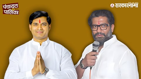 BJP and Shiv Sena leaders campaigning during the closely fought Medha Nagar Panchayat election in Satara district, where BJP retained control after a narrow victory amid strong Shiv Sena challenge.