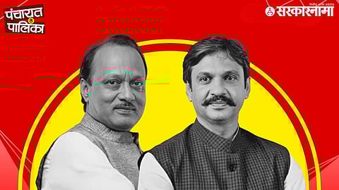 Leaders and party workers during the Daund NagarPalika election campaign amid intense political calculations and cross-voting dynamics that changed the final outcome.