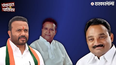 BJP leaders and supporters celebrating after a dramatic turnaround in Wai municipal elections amid intense political campaigning and strategic intervention.