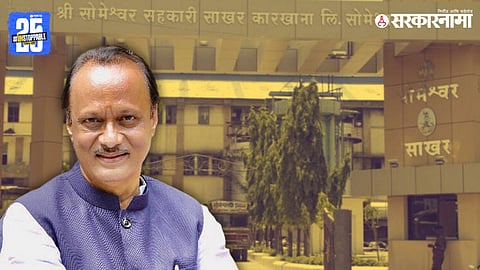 Directors of Someshwar Sugar Factory celebrating after winning the Vasantdada Patil Best Sugar Factory Award at Someshwarnagar, Baramati.