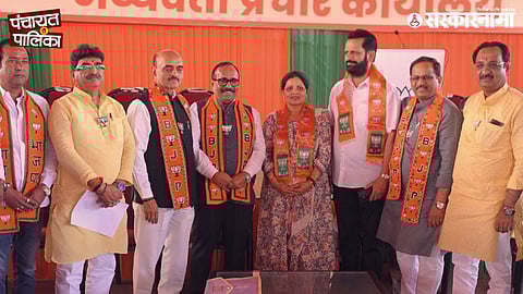 Senior BJP leaders oversee party inductions at the Chhatrapati Sambhajinagar office a day after protests, clashes, and police deployment following ticket distribution unrest.