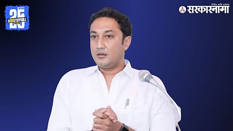 Beed MLA Sandeep Kshirsagar speaking to media after meeting Ajit Pawar, sparking discussions on possible unity between both NCP factions ahead of local body elections.