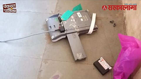 BJP workers EVM damage