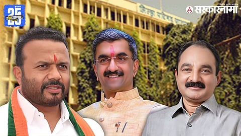 Senior BJP, NCP and Shiv Sena leaders during intense political maneuvering ahead of Satara Zilla Parishad elections, reflecting rising power struggles and strategic interventions across constituencies.