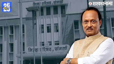 Political leaders during Sangli Zilla Parishad election preparations as BJP, NCP (Ajit Pawar), Congress and Shiv Sena finalize seat strategies ahead of high-stakes local body polls.