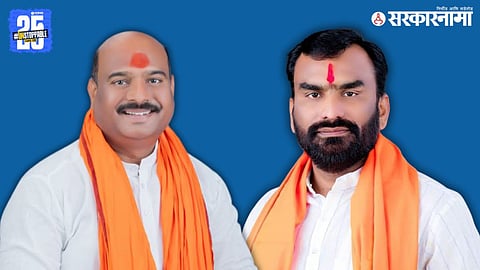 Shiv Sena MLA Balaji Kalyankar during a press conference in Nanded as party leaders clash over BJP alliance and allegations of political favoritism in municipal power-sharing.