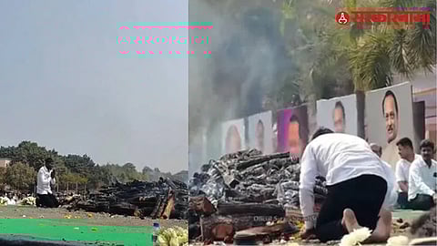 Suraj Chavan at Ajit Pawar Funeral