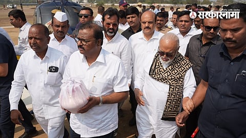 Ajit Pawar Asthi Kalash, Chhagan Bhujbal and Sameer Bhujbal