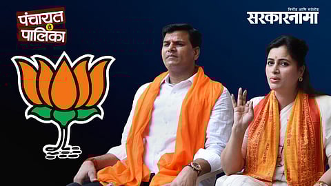 BJP leaders during crucial discussions over Amravati Municipal Corporation leadership, signaling a strategic alliance with the NCP Ajit Pawar faction