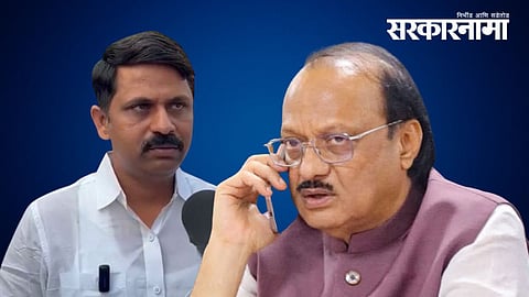 Deputy Chief Minister Ajit Pawar is seen during a public event in Baramati, amid revelations about his last phone call before the accident involving Shrijit Pawar.