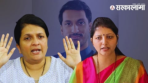 Rupali Chakankar addresses the media in Pune, condemning Anjali Damania’s remarks on Parth Pawar and announcing possible legal action.