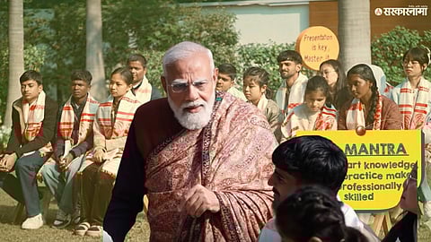 Pranav Bhosale from Sangli interacts with Prime Minister Narendra Modi during the Pariksha Pe Charcha program, earning praise from state leaders.