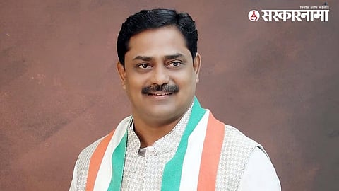 BJP leader Sangram Thopte with wife Swaroopa Thopte after her victory against NCP leader Ranjit Shivtare in the Bhor Zilla Parishad election, marking a key political upset.