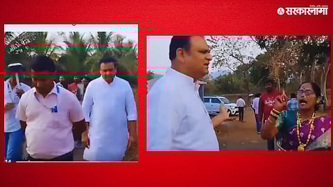 Rahul Narwekar at the center of controversy after a viral video surfaced over a land measurement dispute in Alibag’s Mhatroli village.