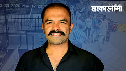 Tushar Damgude addressing media after the Pune political clash involving Congress spokesperson Hanumant Pawar, as tensions rise over assault allegations.